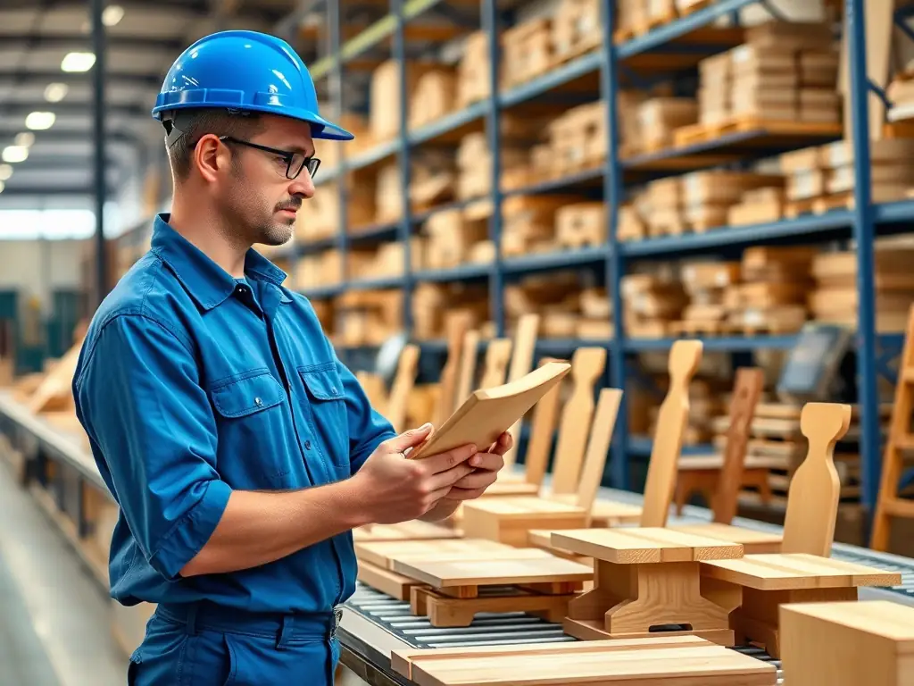 A high-quality image of a factory audit being conducted, with a focus on quality control and compliance, highlighting the platform's commitment to ensuring high standards.