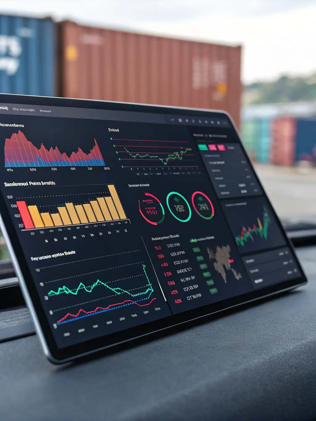 A dashboard view from FurnitureofFactory.com, displaying key metrics and insights related to RTA furniture sourcing, including cost savings, lead times, and supplier performance.