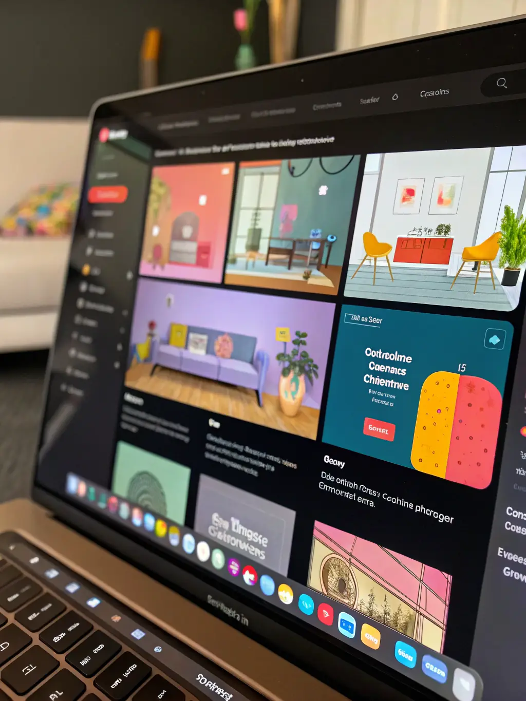 A clean, modern interface of the FurnitureofFactory.com platform, showcasing the AI-powered matchmaking feature with highlighted search filters and manufacturer recommendations for RTA furniture.