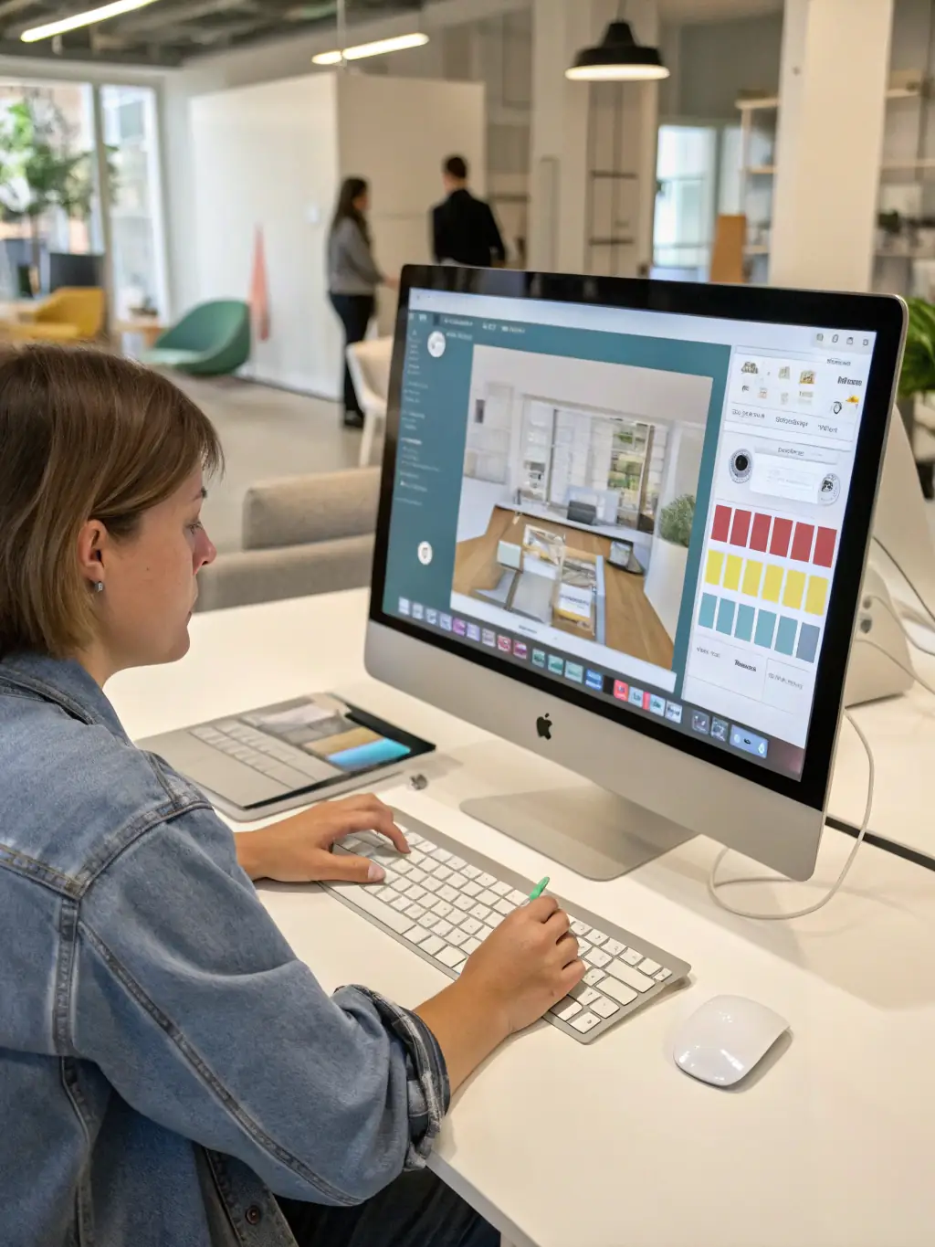 A screenshot of the 3D product configurator on FurnitureofFactory.com, demonstrating the ability to customize RTA furniture designs with different materials, colors, and dimensions.